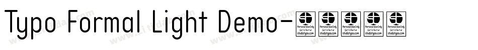 Typo Formal Light Demo字体转换